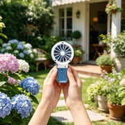 Blue Handheld Prank Water Gun, Rechargeable Portable Misting Fan, Outdoor Water Games, 1 Pc
