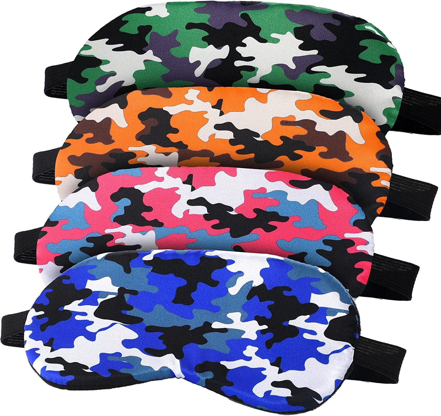 4 Pieces Camo Boys Sleep Mask Soft Sleeping Eye Masks for Kids