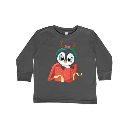 

Inktastic Christmas Penguin Gift Toddler Boy or Toddler Girl Long Sleeve T-Shirt