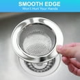 thumbnail image 6 of LotFancy Kitchen Sink Strainer,  4 Pack Stainless Steel Drain Strainer, 4.5 in Large Wide Rim, 6 of 7