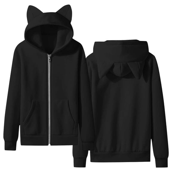 WUSUOWEI Girls Hoodies Solid Zip Up Long Sleeve Sweatshirt Oversized Hooded Pullover Tops With Pockets Lightweight Sweatshirts Outwear Coats 5-6 Years