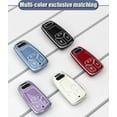 thumbnail image 6 of Key Fob Cover Fit for Audi A4 Q7 Q5 TT A3 A6 SQ5 R8 S5 Smart Remote Key Fob,TPU Key Case with Silver Edge, 6 of 6