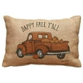 thumbnail image 2 of Happy Fall Y'All Truck Small Burlap Pillow 12" x 8", 2 of 3