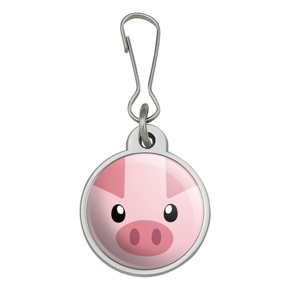 Pig Face Farm Animal Jacket Handbag Purse Luggage Backpack Zipper Pull Charm