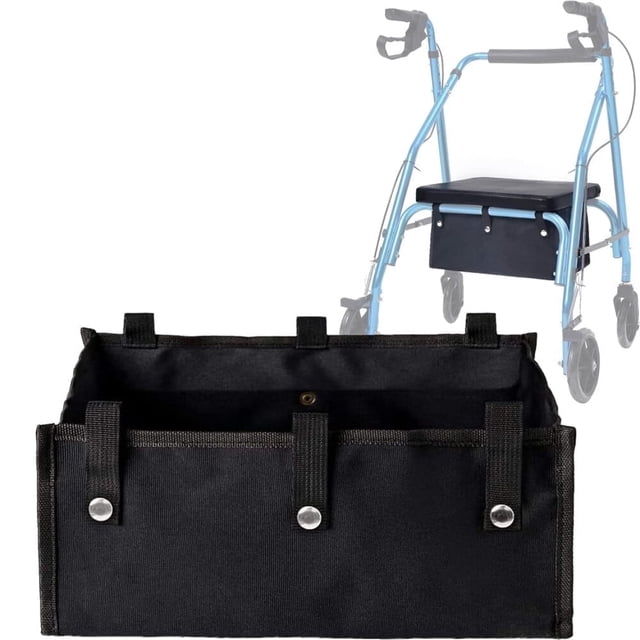 Sac pour Déambulateur, Sac pour Déambulateur sous le Siège, Sac pour Siège de Déambulateur Déambulateur à 4 Roues Remplacement de Cadre de Fauteuil Roulant Sac de Rangement