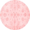 thumbnail image 1 of Ahgly Company Indoor Round Oriental Red Traditional Area Rugs, 3' Round, 1 of 4