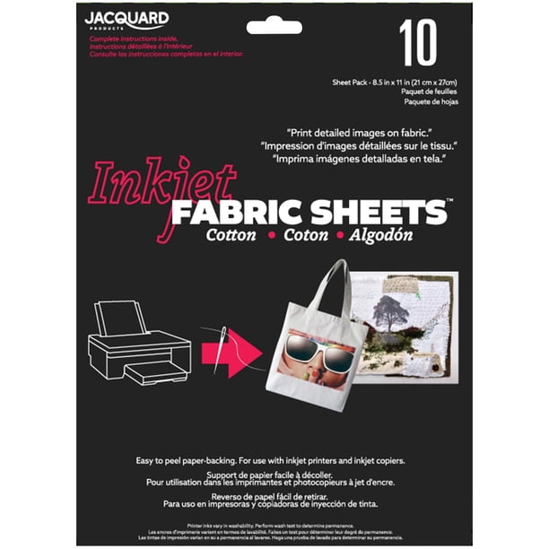 Sábanas de tela jacquard de algodón para inyección de tinta, 8.5 x 11 pulgadas, paquete de 10
