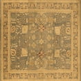 thumbnail image 1 of Ahgly Company Indoor Square Oriental Brown Industrial Area Rugs, 4' Square, 1 of 4