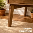 thumbnail image 6 of 26" Tall Mid-Century Modern Wood Nightstands Set of 2, 18" Wide Bedside Tables with 2 Drawers, Farmhouse Solid Wood Legs End Tables for Bedroom - Warm Acorn, 6 of 9