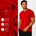 thumbnail image 4 of Elite by Cottmark Men’s Crew Neck Premium Soft T-Shirt, Red, Size 4XL, 1-Pack, 4 of 9