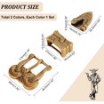 thumbnail image 2 of 2 Sets Cowboy Replacement Belt 2 Colors Western Cowboy Antique Belt Buckle Set Alloy Floral Engraved Buckles, 2 of 6