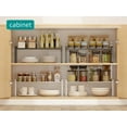 thumbnail image 3 of Expandable Cabinet Shelf Organizer Riser for Kitchen Pantry Cupboard Under Sink Countertop,Kitchen Cabinet Shelf (Black), 3 of 8