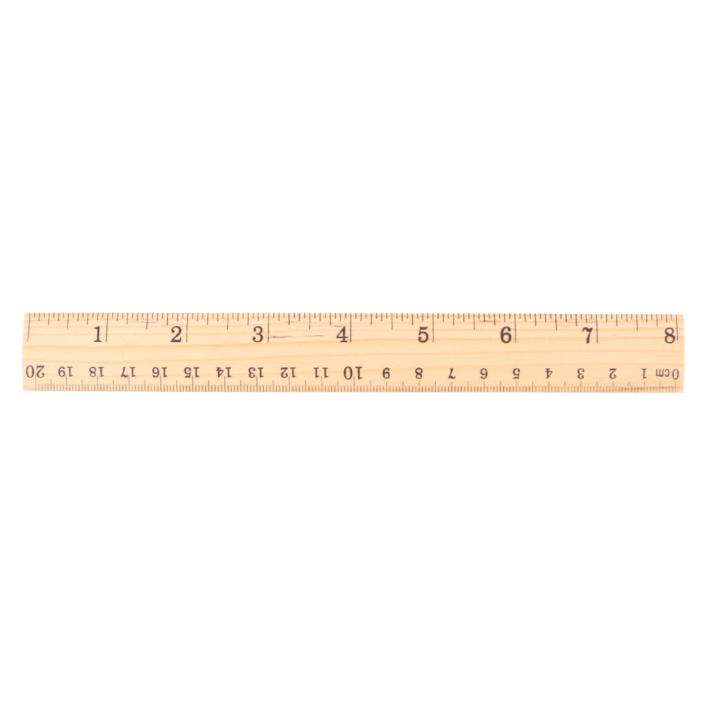 uxcell Wood Ruler 15cm 6 Inch 2 Scale Office Rulers Wooden