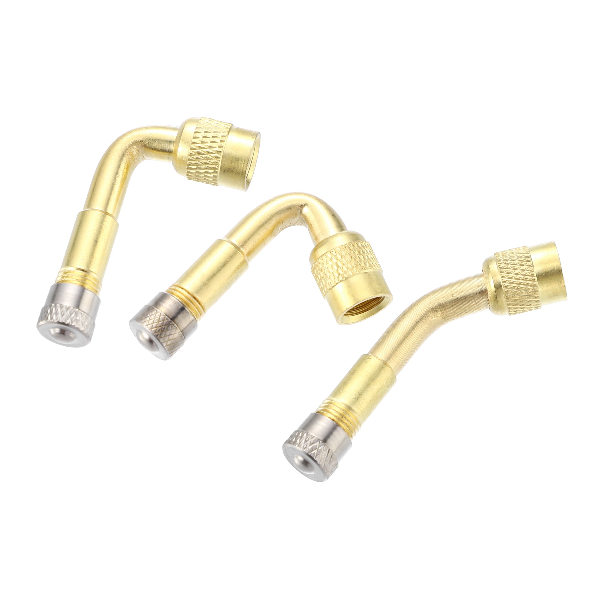 Unique Bargains 12pcs Tire Valve Stem Extension W/ 4 Dual Extender Pipe 5.1" 2 Core Tools