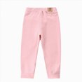 thumbnail image 2 of Gibobby Girls Sweatpants with Pockets- Baggy Fashion Casual Elastic Waist 2T 3T 4T 5T 6T 7T 8T Kids Wide Leg Pants School Daily Wear Toddler Girls Winter Clothes(5-6T,Pink), 2 of 4