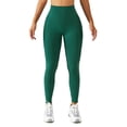 thumbnail image 1 of Mallas deportivas verdes para correr y hacer ejercicio, de secado rápido, elásticas, talla L, leggings de yoga de cintura alta, 1 of 6