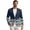Aztec,Blue, variant on Aztec Cow Sunflower Suit Blazer for Men's Southwestern Jackets Casual Regular Fit Sports Coats Lightweight One Button Open Front Tuxedo Tops for Work