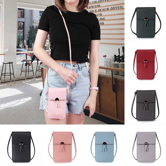 CAIXIA Medium Crossbody Bags For WomenTransparent Touchscreen Messenger Crossbody Phone Purse, Lightweight Daily Commute Shoulder Bag