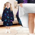 thumbnail image 6 of Game Controller Black Pattern Lamb Fleece Blanket Hoodies for Teens ,Teens Oversize Sherpa Wearable Hooded Blanket Sweatshirt with Super Pockets, 6 of 6