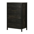 thumbnail image 2 of Commode 5 tiroirs pour Adulte, fini Noir antiqué, collection Gravity de Meubles South Shore, 2 of 13