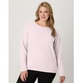 thumbnail image 5 of Hanes EcoSmart Women's Fleece Sweatshirt, V-Notch Pale Pink XL, 5 of 6