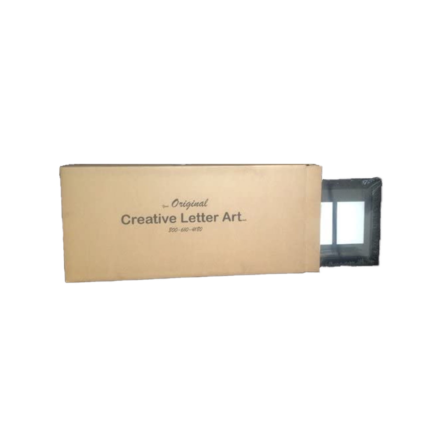 Creative Letter Art 8x14 Picture Frame with 3 Openings and Black Mat, Black