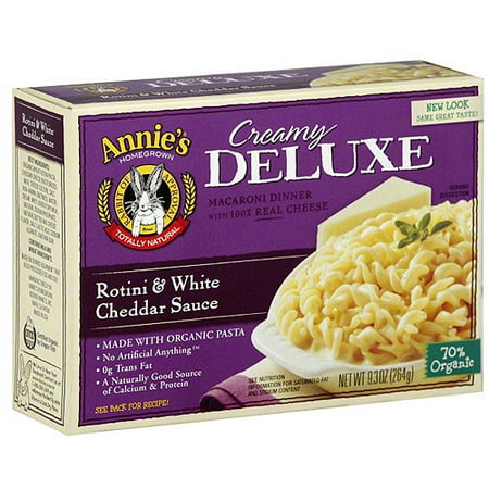creamy homegrown cheddar rotini macaroni annie deluxe sauce oz dinner pack