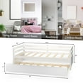 thumbnail image 2 of Costway Twin Size Trundle Daybed Wooden Slat Support Mattress Platform for Kids White, 2 of 10