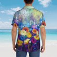 thumbnail image 4 of Honeii Spring Flower Seasonal Print Men’s Hawaiian Shirt,Classic Button-Down Short Sleeve Shirt, for Beach, Vacation, and Outdoor Activities,XX-Large, 4 of 7