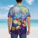 thumbnail image 4 of Balery Spring Flower Seasonal Camisas hawaianas de manga corta para hombre, camisas playeras de corte holgado, camisas de vacaciones con botones,X-Large, 4 of 7
