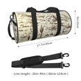 thumbnail image 2 of Fotbe Wild West Desert With Cowboys Bolsa Deportiva de Lona Plegable con Estampado, Bolsa de Gimnasio con Bolsillo Seco/Húmedo, Bolsa de Viaje Ultraligera de Gran Capacidad, 2 of 6