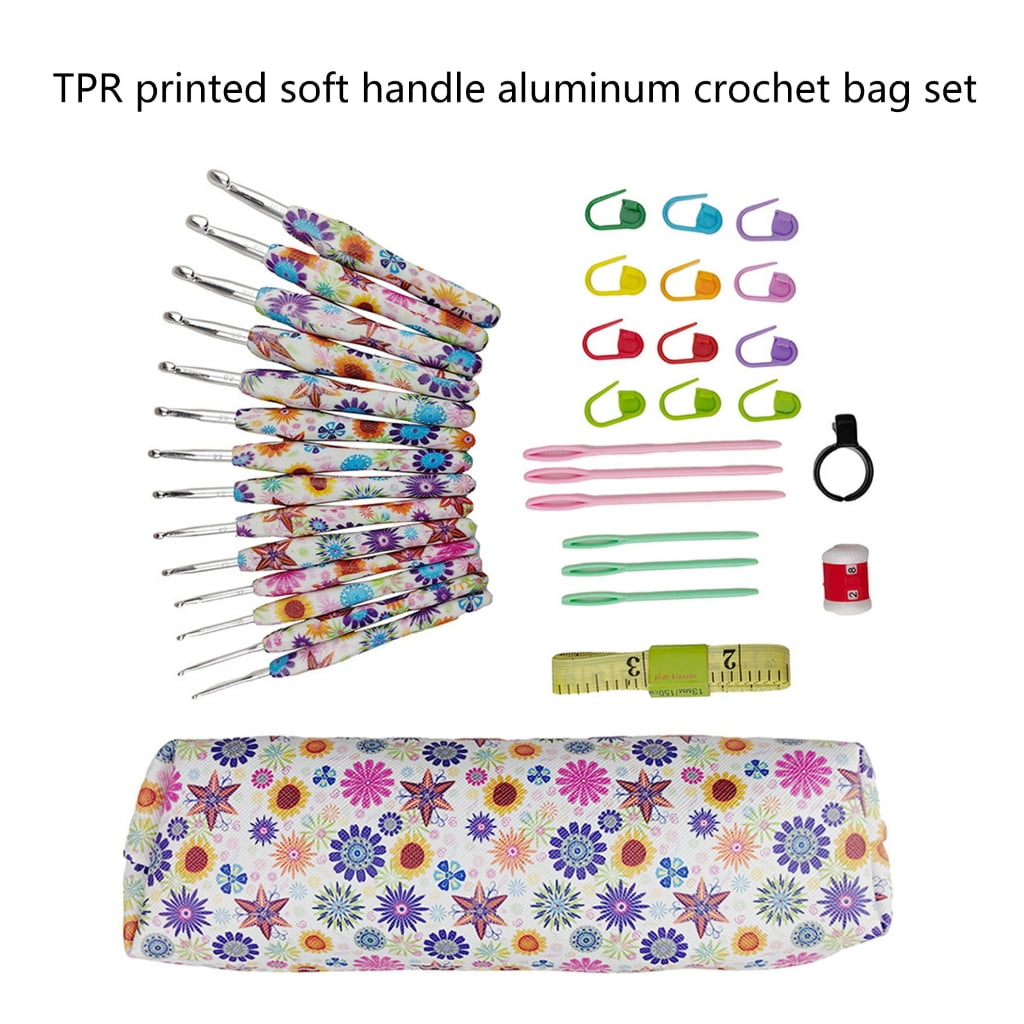 CIYISON 14 Size Crochet Hooks Set with Case Ergonomical Crochet Hooks for Crochet Lovers