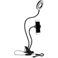 thumbnail image 1 of Portable Selfie Ring Light, 360 ? Long Arm Table Holder LED Fillin Light, Adjustable in 3 Colors, with Mobile Phone Stand, for Live Stream, Makeup, Photography, Video, 1 of 8