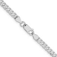 thumbnail image 3 of Sterling Silver Rhodium-plated 3.8mm Flat Curb Chain, 3 of 4
