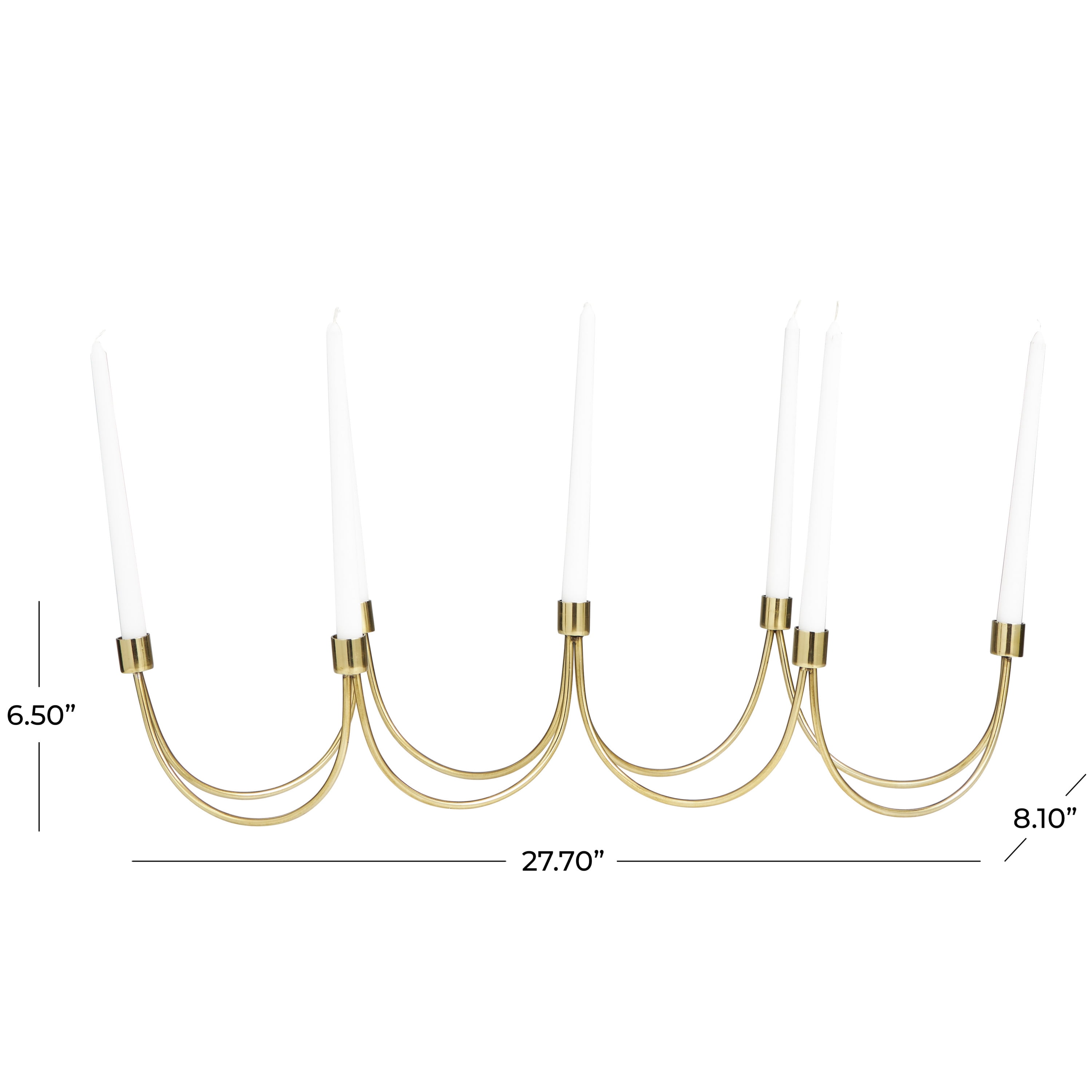 DecMode 7 Holder Gold Stainless Steel Candelabra