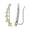 Gold, variant on Bling Ear Cuffs 7 Crystals Four Seven Star Zircon Jewelry French Ear Clip