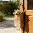 thumbnail image 6 of Woven Hanging Wall Basket for Home & Garden – Handmade Water Hyacinth Wicker Planter, Rustic Decorative Wall Mounted Storage Basket, 6 of 9