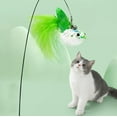 thumbnail image 3 of Cat Teaser Wands Cat Stick Toy Simulation Birds Cat Interactive Toy 1 1pcs Funny Quality Cat Toy with Suction Cup Kitten Gift Cat Supplies 1 BRID AND 1 FEATHER, 3 of 8