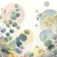 thumbnail image 2 of Ambesonne Eucalyptus Leaves Duvet Cover Set, Pastel Meadow, Twin, Laurel Green Blue Cream, 2 of 2