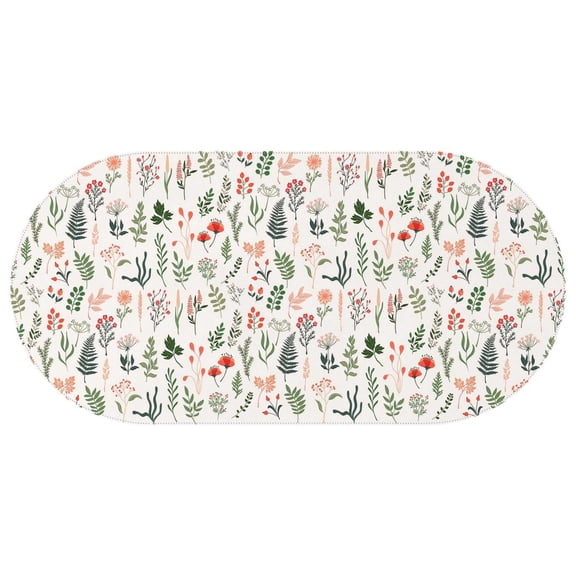 Oval Waterproof Tablecloth Fresh Garden Reusable Indoor/Outdoor Durable Table Cover 60 Inch X 120 Inch