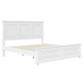 thumbnail image 5 of Euroco Wood Vintage King Size Platform Bed, Traditional Town and Country Style, White, 5 of 6