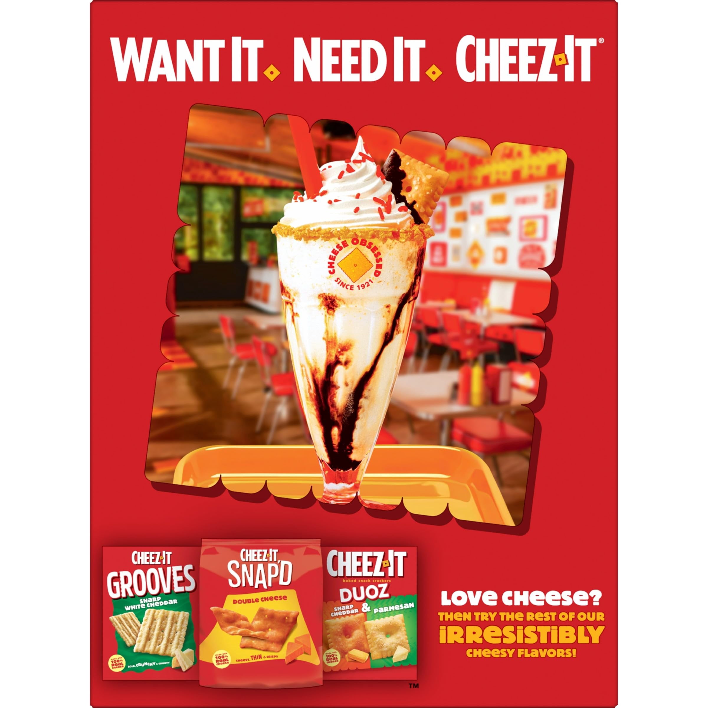 Cheez-It Reduced Fat Originl Baked Snack Crackers 11.5 oz (Pack of 3)