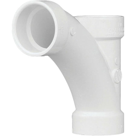 Charlotte Pipe PVC DWV Tee Wye Fitting 00501 0800HA - Smooth Finish - 2 In. White