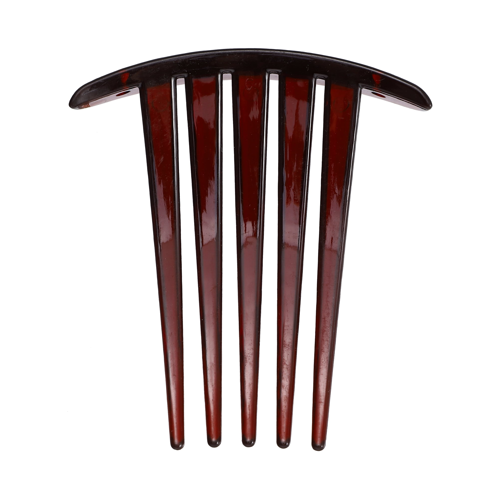 Unique Bargains 2 Pcs Small Side Combs Teeth Hair Combs Hair Clip Comb 3" Brown
