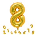 thumbnail image 1 of Globo de foil dorado número 8 de 32" MEIDUOCO, 1 of 7