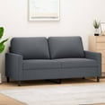 thumbnail image 1 of vidaXL 2-Seater Sofa Dark Grey 140 cm Velvet, 1 of 5