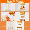 thumbnail image 6 of 4 Pcs Thanksgiving Maple Chair Covers Fall Vintage Dining Chair Slipcovers Autumn Holiday Removable Washable Back Chair Covers Thanksgiving Dining Protector for Kitchen Party (Pumpkin Style), 6 of 6