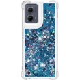 thumbnail image 2 of Case for Motorola Moto Edge 5G 2024 Case Glitter Liquid Cute Clear Phone Case Floating Quicksand Shockproof Protective Bumper Women Girls Cover for Moto Edge 5G 2024 Love Blue YB, 2 of 14