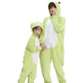 thumbnail image 4 of Conjunto de pijamas de franela para mujer, ropa de dormir cálida con dibujos animados de animales, mono bonito de rana, para invierno, 4 of 5