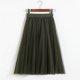 thumbnail image 4 of Falda tutú plisada de línea A para mujer - Gasa de malla, cintura alta, estilo vintage, talla única, primavera/verano/otoño, 4 of 5